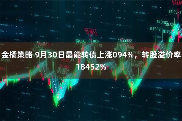 金橘策略 9月30日晶能转债上涨094%，转股溢价率18452%